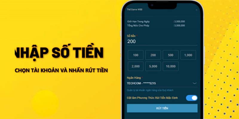 Hướng dẫn rút tiền W88 chi tiết